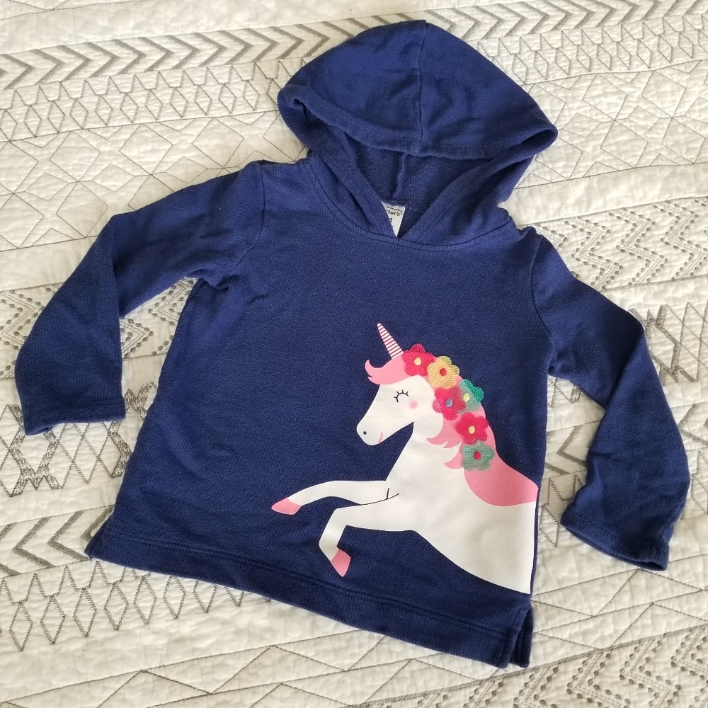 Carter's Toddler Unicorn Hoodie Pullover 24 mths